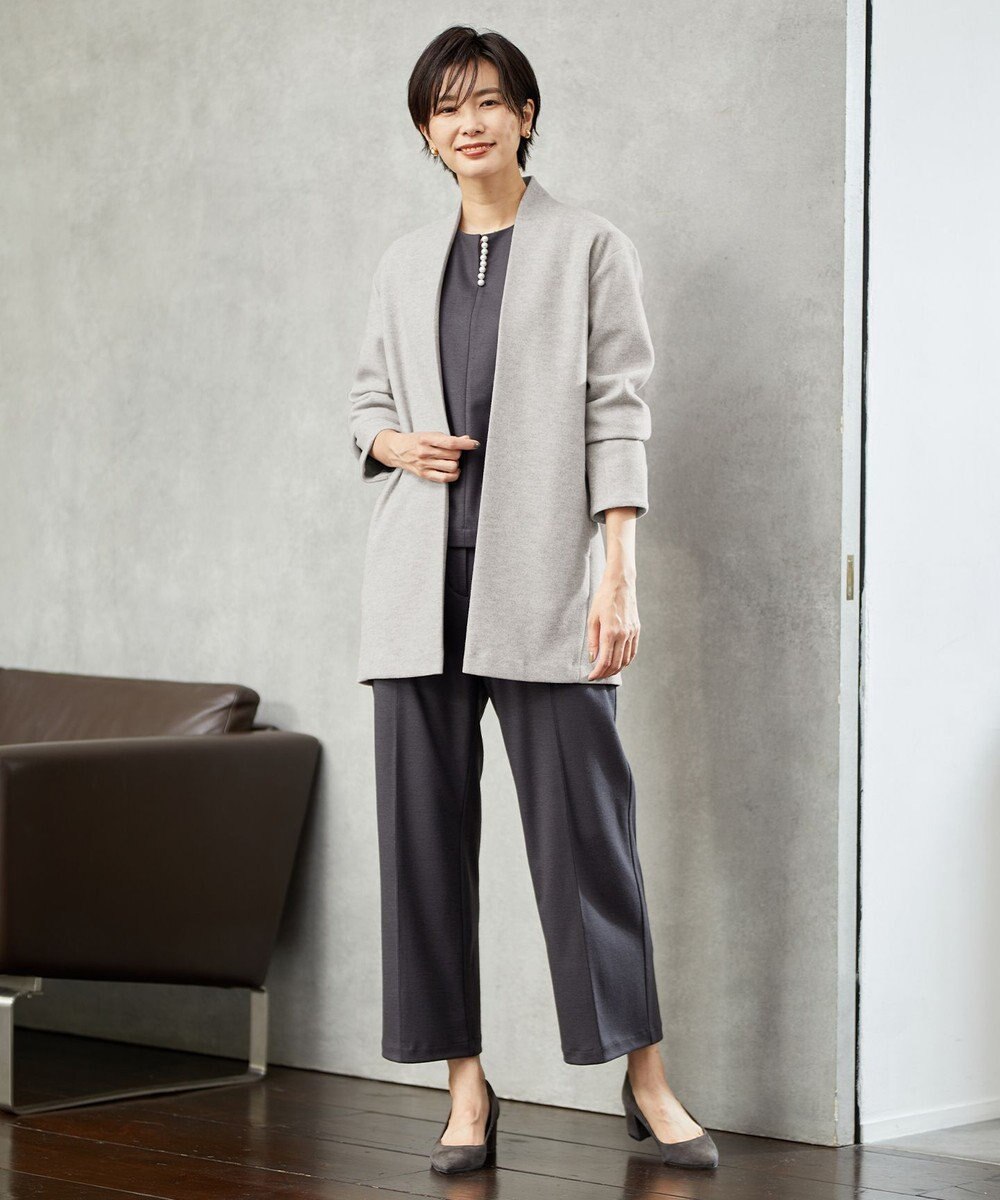 J.PRESS LADIES ニードルパンチ カーディガン 