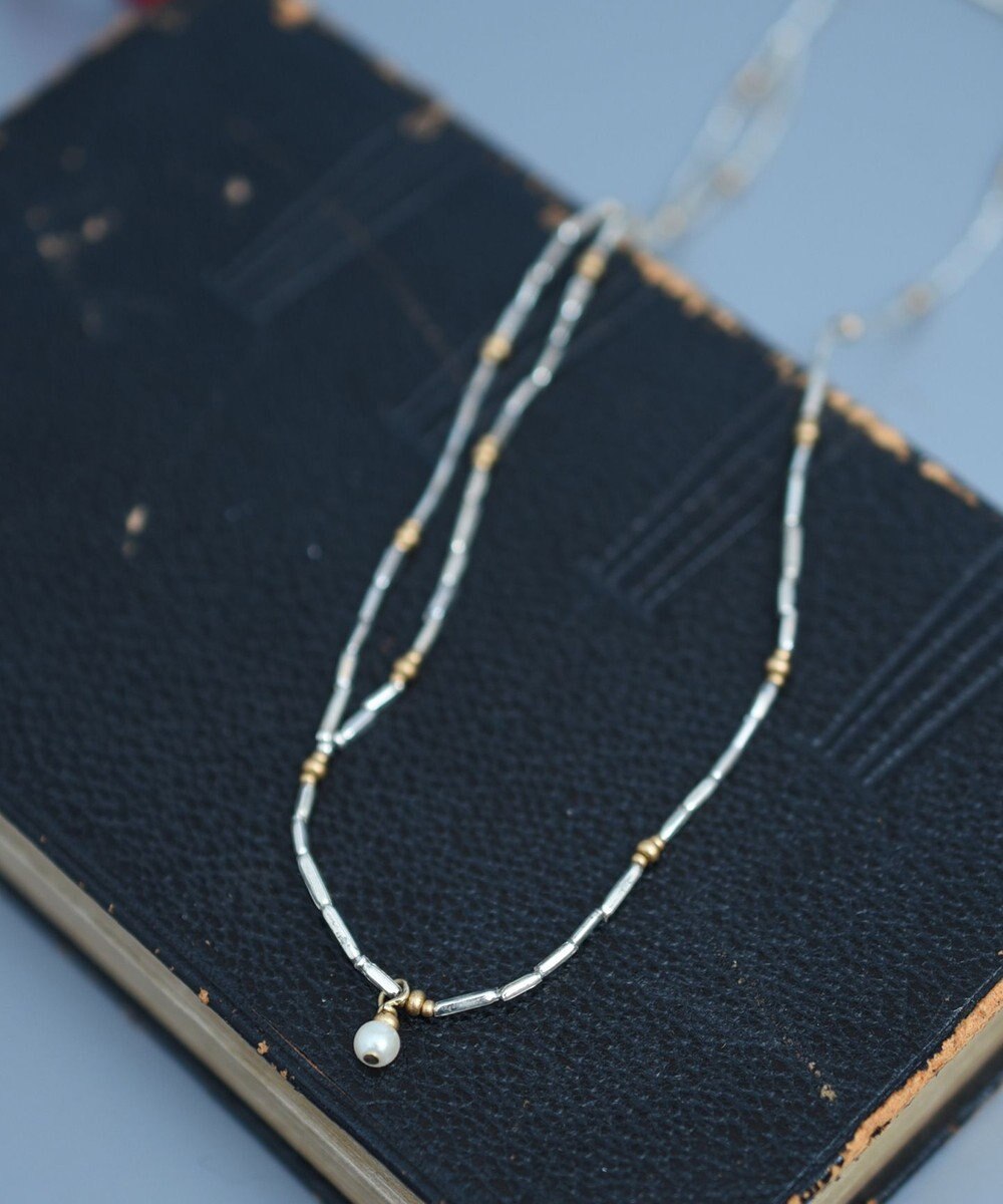 monshiro シルバーグラスネックレス(ススキネックレス) 