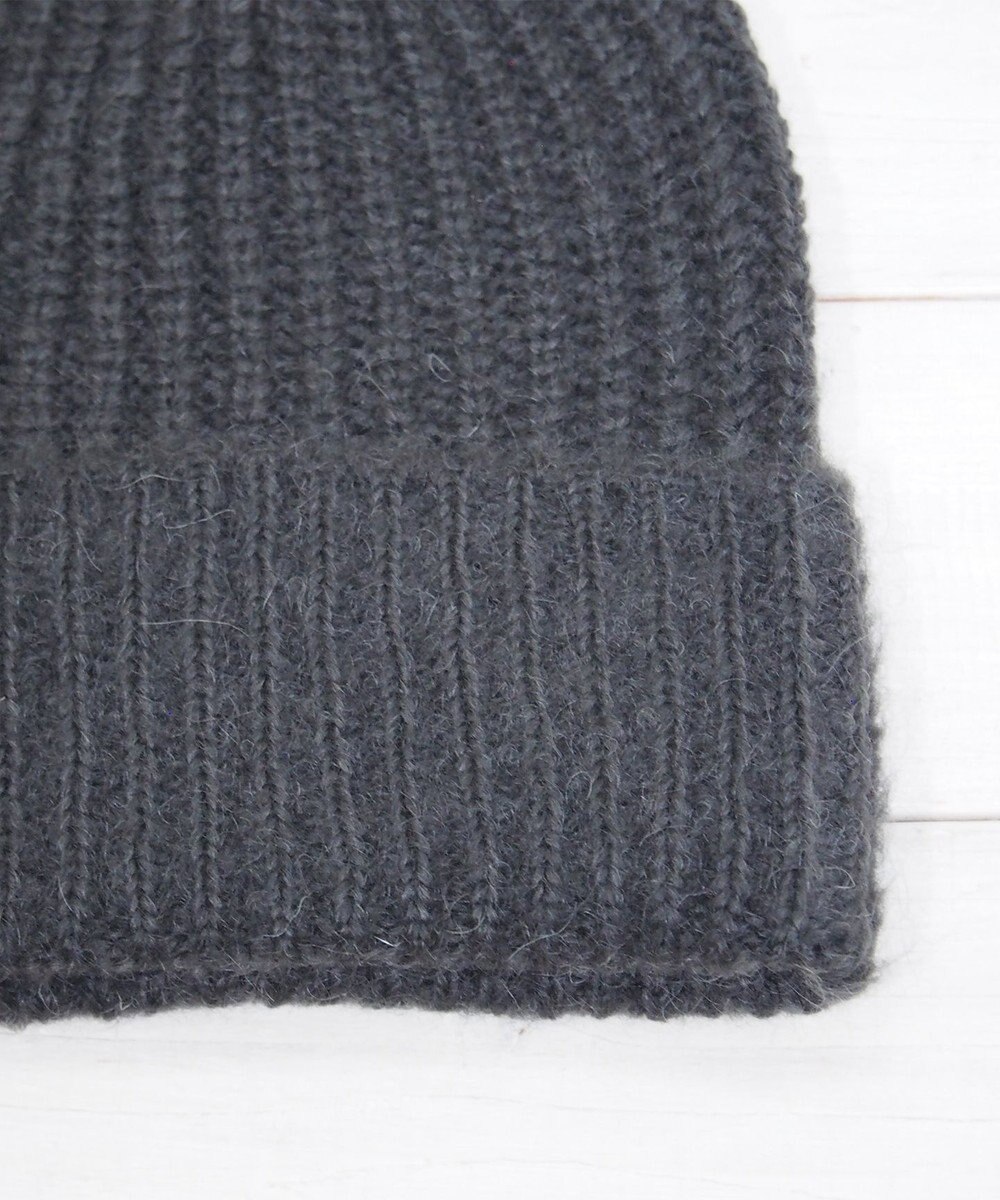 石田製帽 モヘア ホールガーメントシャロット ニット帽 