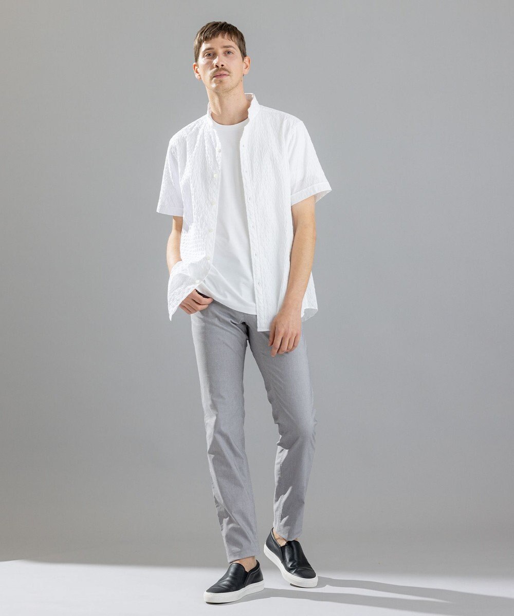 JOSEPH HOMME シガーカッタージャガード　ウイングカラー半袖シャツ 