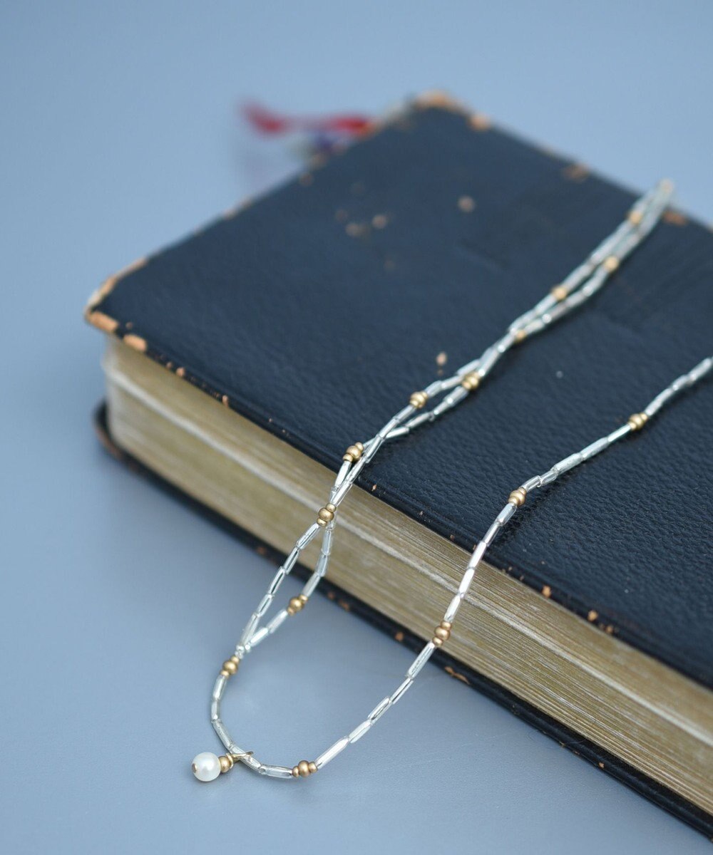 monshiro シルバーグラスネックレス(ススキネックレス) 