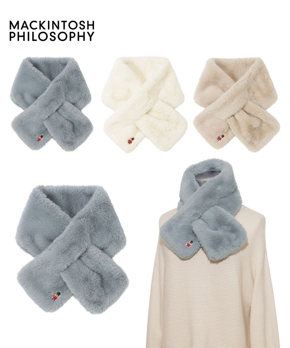 MOONBAT MACKINTOSH PHILOSOPHY(マッキントッシュ フィロソフィー）バッキンガムベア フェイクファー プチマフラー 