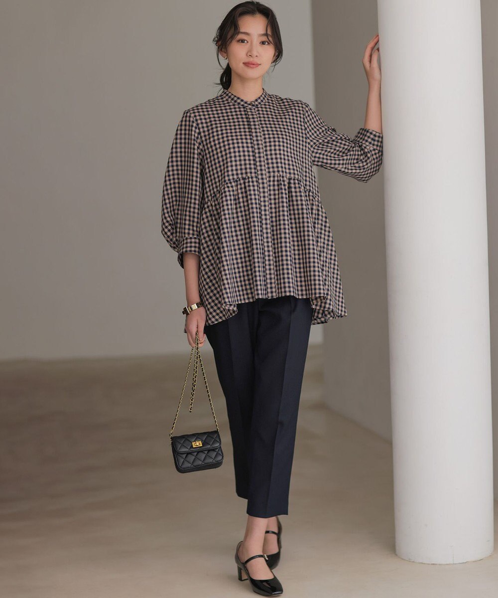 組曲 ニューリヨセルシャーティングペプラム ブラウス 