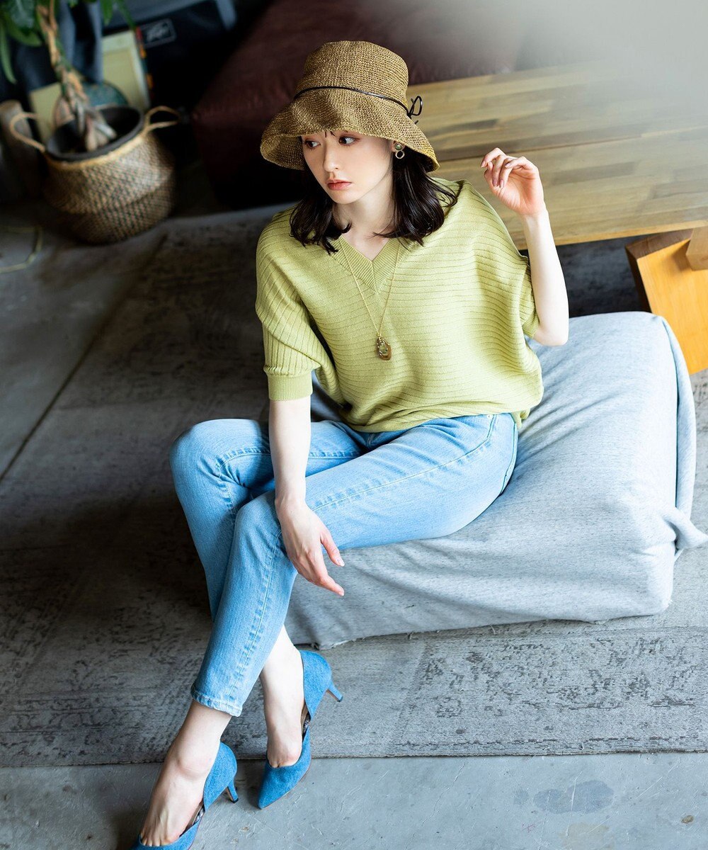 Tiaclasse ナチュラルな風合いのアンダリミックスクロシェハット 