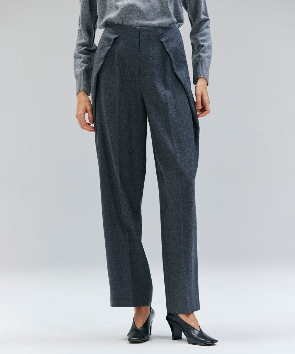 BEIGE， TERNES / 変形タックウールワイドパンツ 