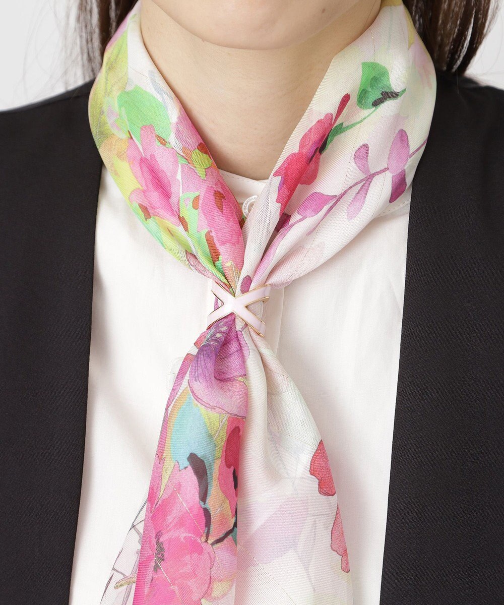 MOONBAT Luna Luce(ルナルーチェ)スカーフリング パール調 Cross Ring お手持ちのスカーフを通すだけ ギフト 