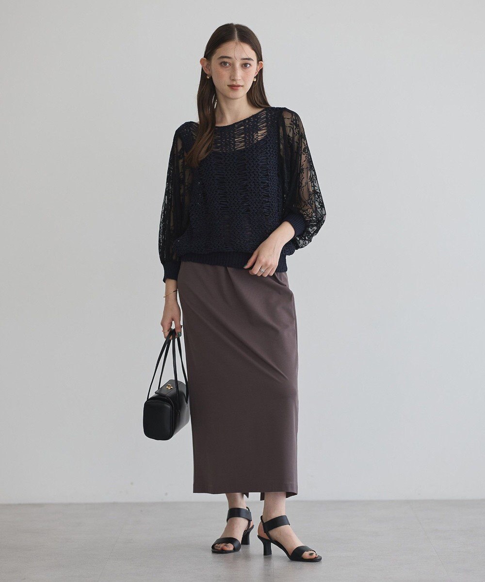 YECCA VECCA 【archive】テープヤーン袖レースプルオーバー 