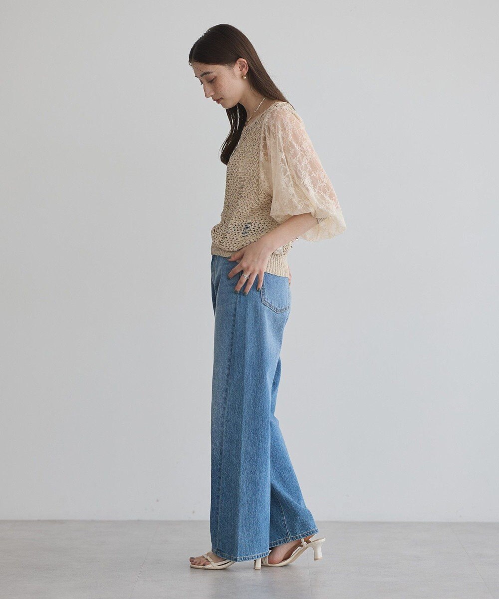 YECCA VECCA 【archive】テープヤーン袖レースプルオーバー 