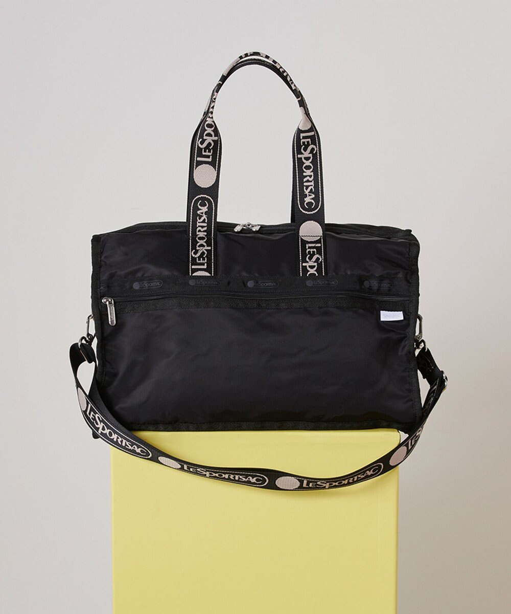 LeSportsac DELUXE MED WEEKENDER MH/ロゴジャガードブラックスナイデル 