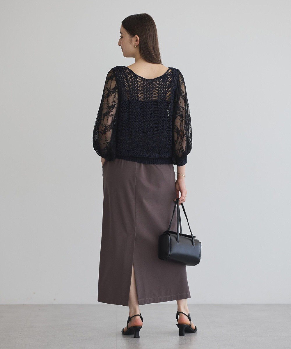 YECCA VECCA 【archive】テープヤーン袖レースプルオーバー 