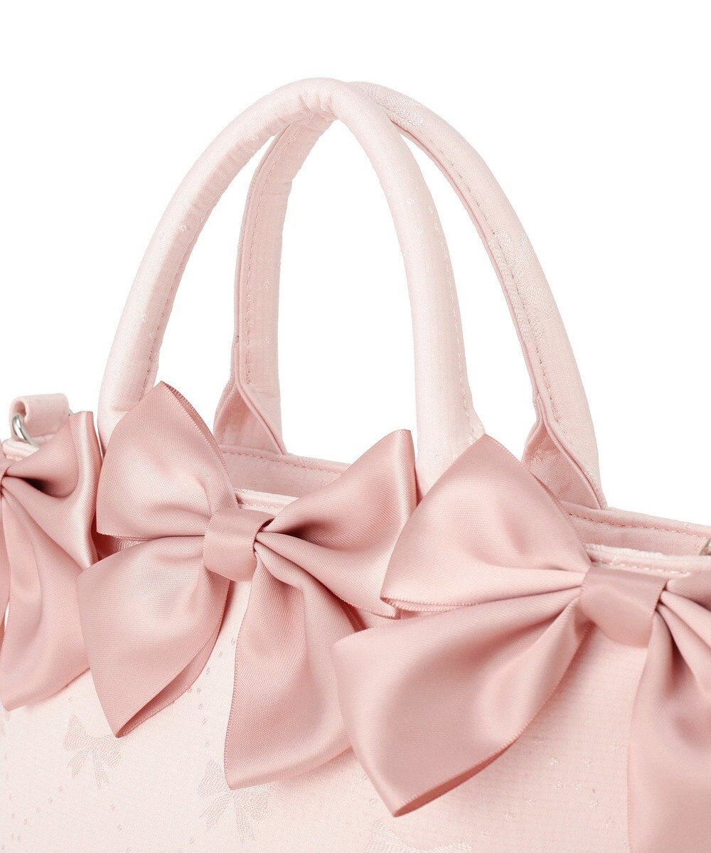 Maison de FLEUR リボンジャカード2Wayミニトートバッグ 