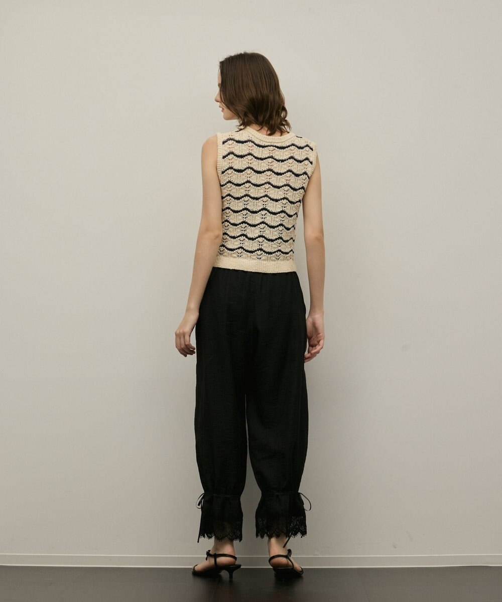 GRACE CONTINENTAL クロシェライクニットジレ 