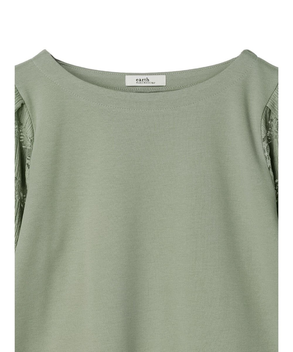 earth music&ecology フレア袖レースプルオーバー 