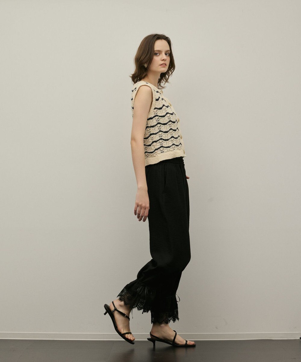GRACE CONTINENTAL クロシェライクニットジレ 