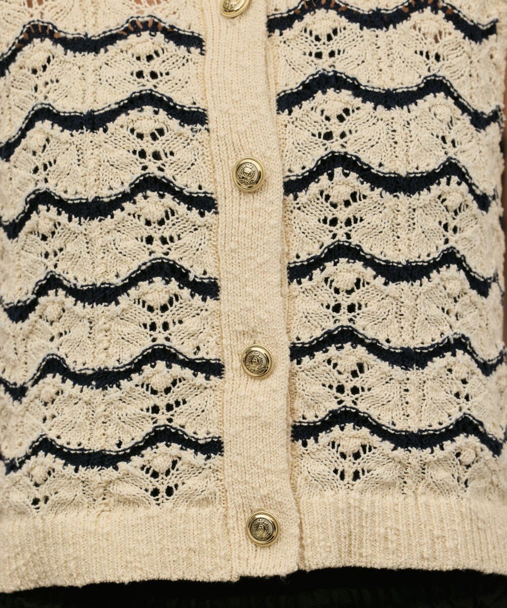 GRACE CONTINENTAL クロシェライクニットジレ 