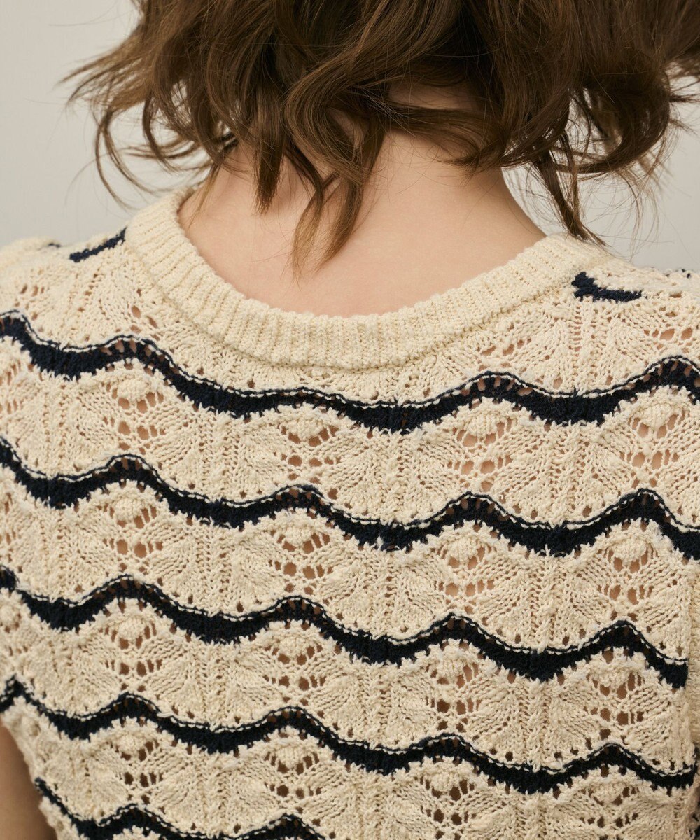 GRACE CONTINENTAL クロシェライクニットジレ 