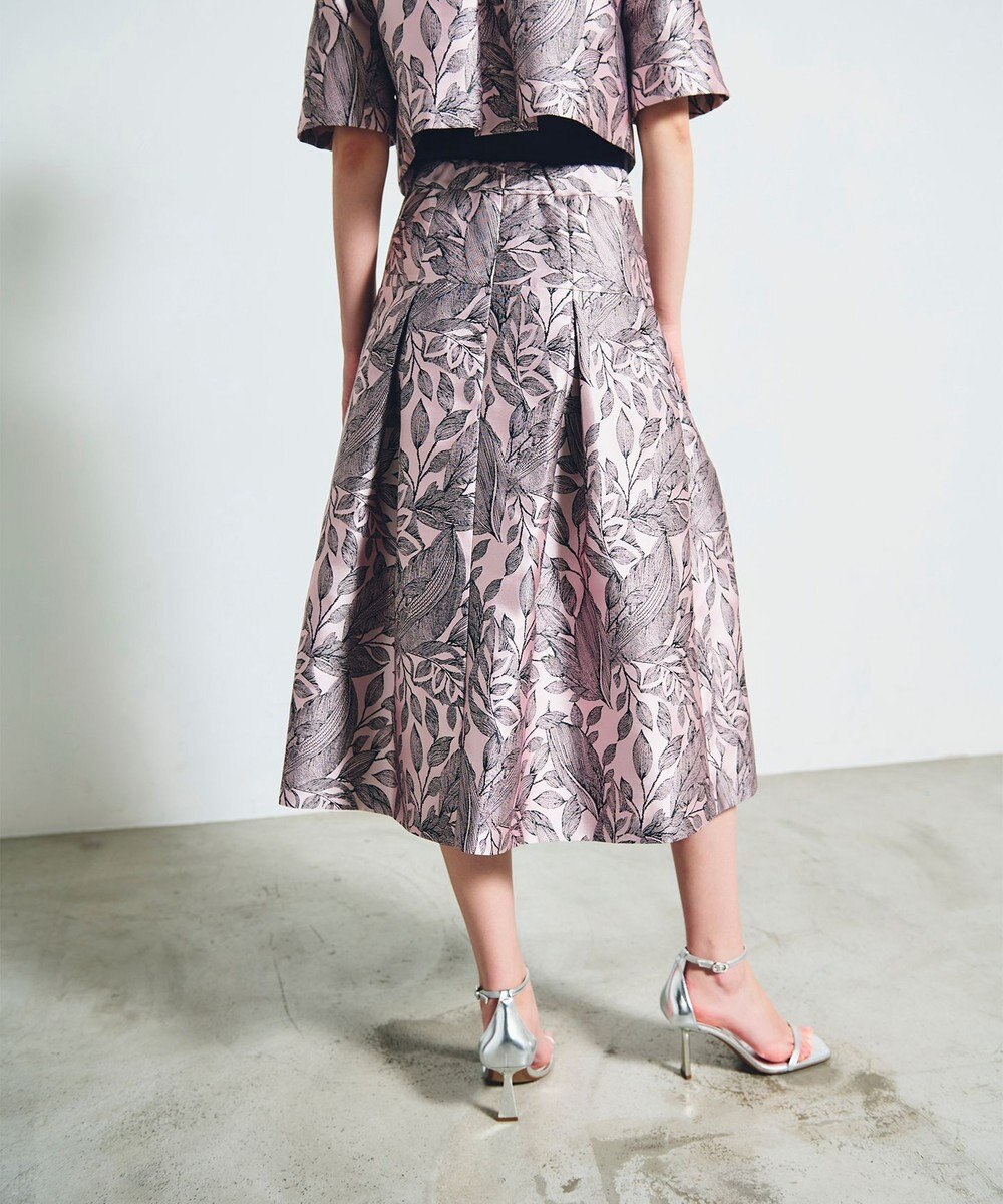 GRACE CONTINENTAL ボタニカルジャガードスカート 