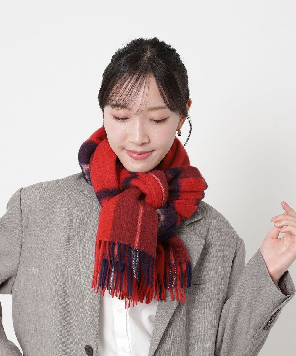 MOONBAT MACKINTOSH PHILOSOPHY(マッキントッシュ フィロソフィー）ウール100% 2WAYチェックポンチョストール 