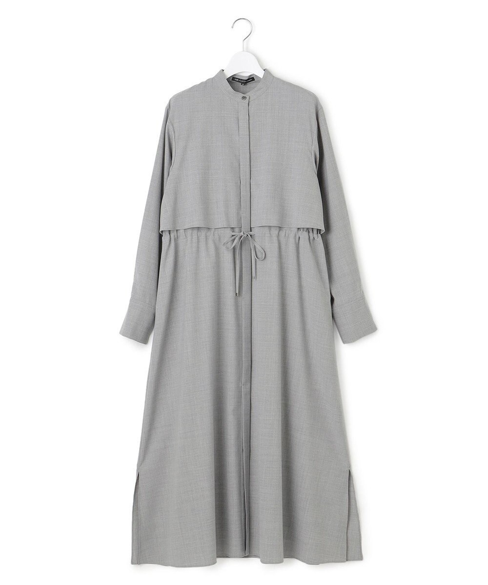 23区 L 【洗える】TWマットクロス シャツワンピース 