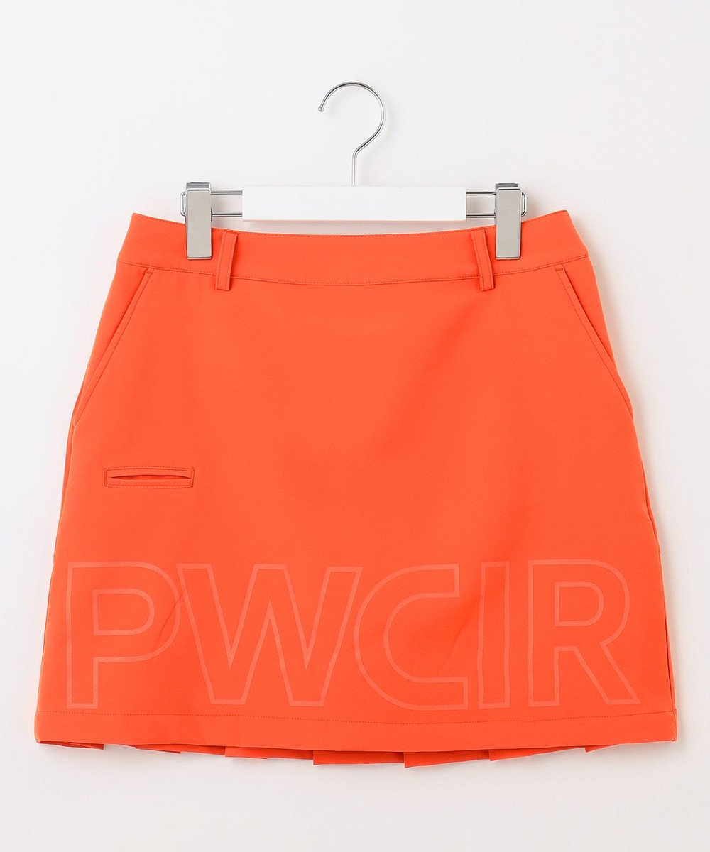 PW CIRCULUS 【WOMEN】【洗える】バックプリーツ スカート オレンジ系