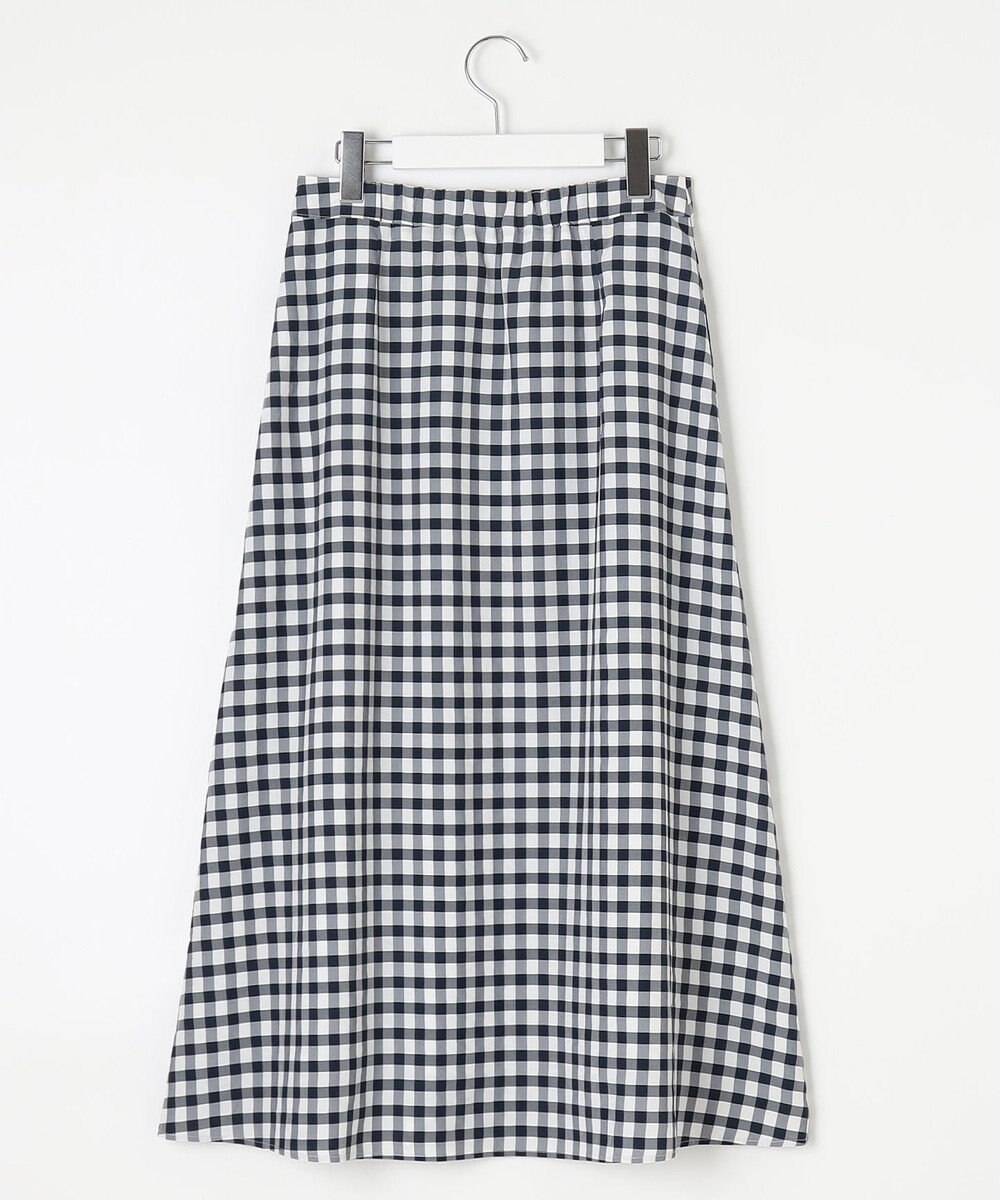 J.PRESS LADIES 【洗える】アセVisギンガム フレアー スカート 