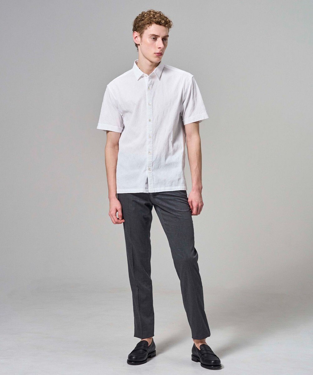 JOSEPH HOMME 【新型】アブストラクトジャガードストレッチ 　レギュラーカラー半袖シャツ 