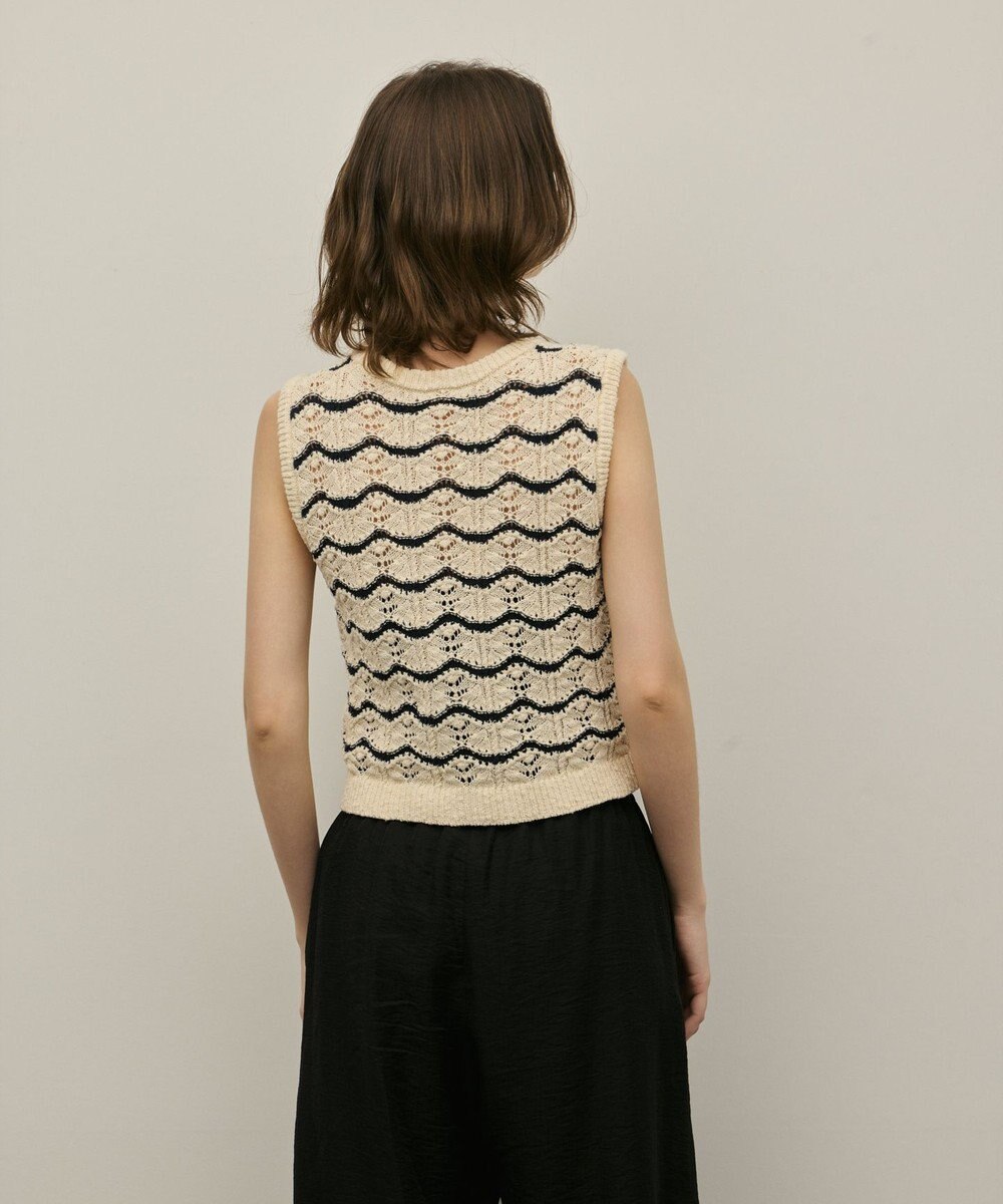 GRACE CONTINENTAL クロシェライクニットジレ 