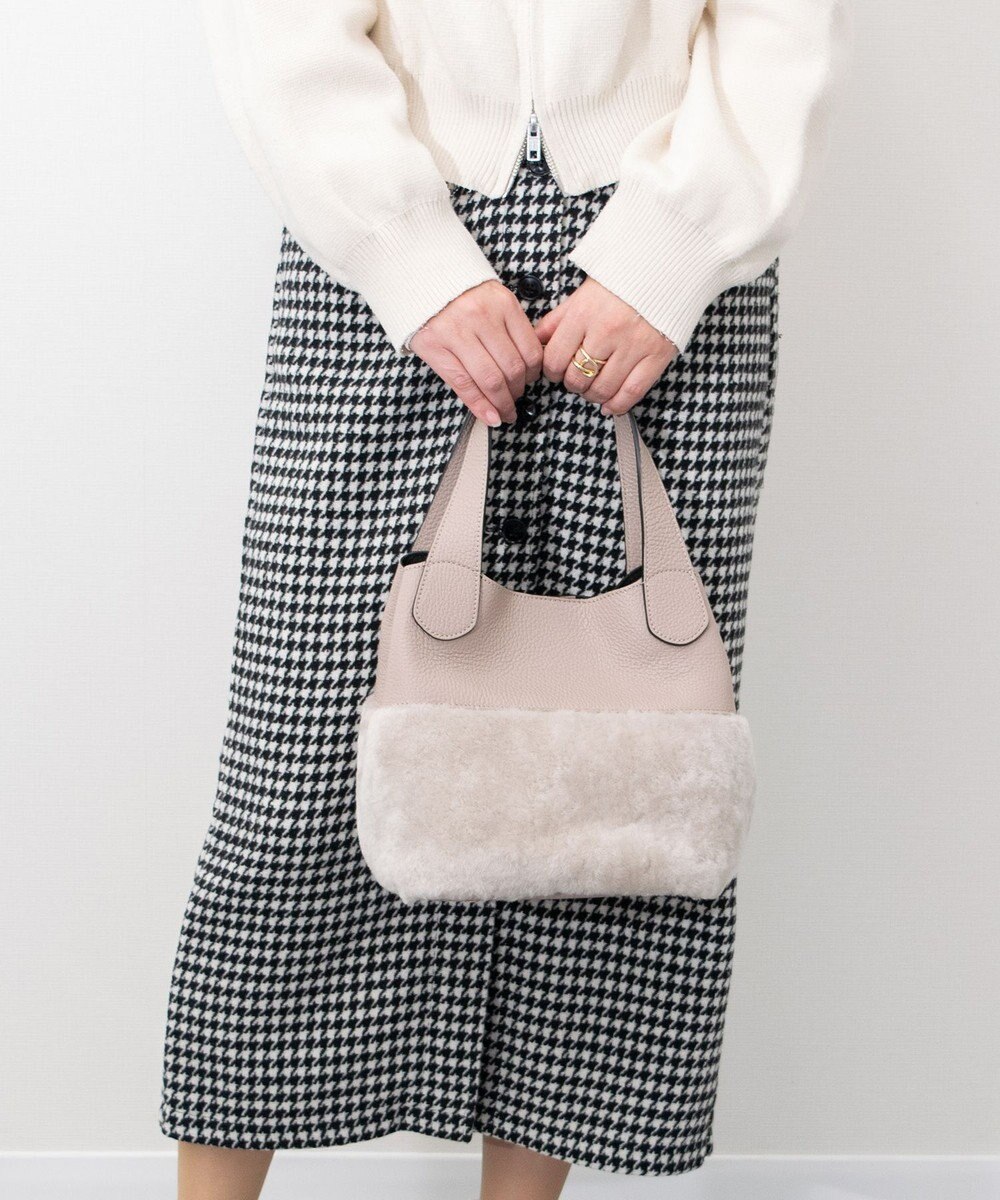 INTER-CHAUSSURES 【RIPANI】ムートンコンビハンドバッグ 