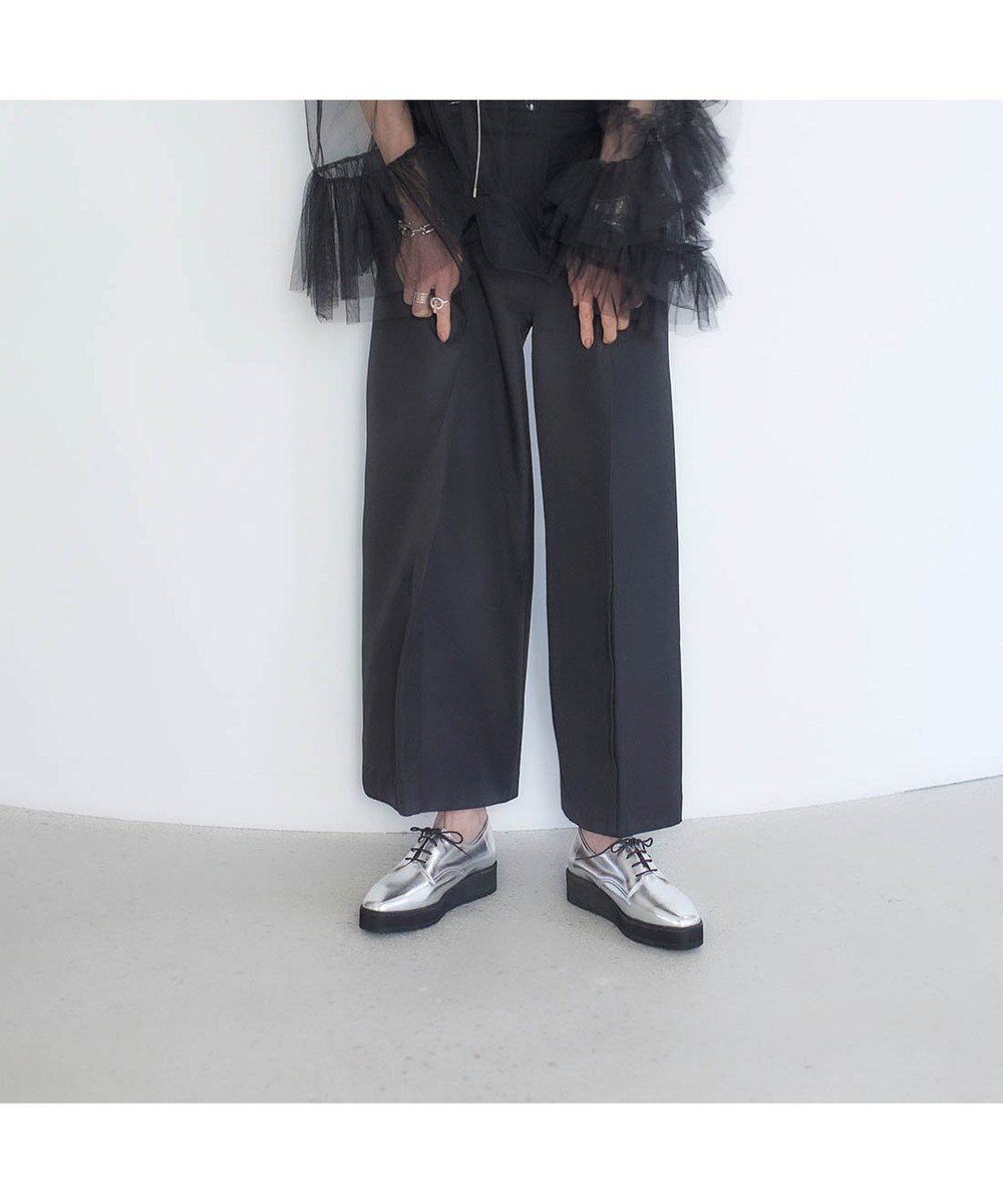 MODE ET JACOMO <carino>【レイン対応】レースアッププラットフォーム 