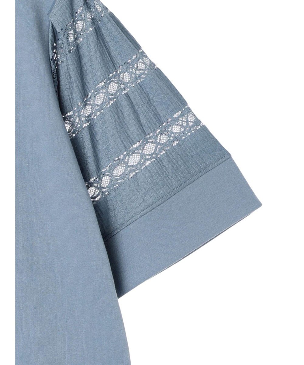 earth music&ecology フレア袖レースプルオーバー 