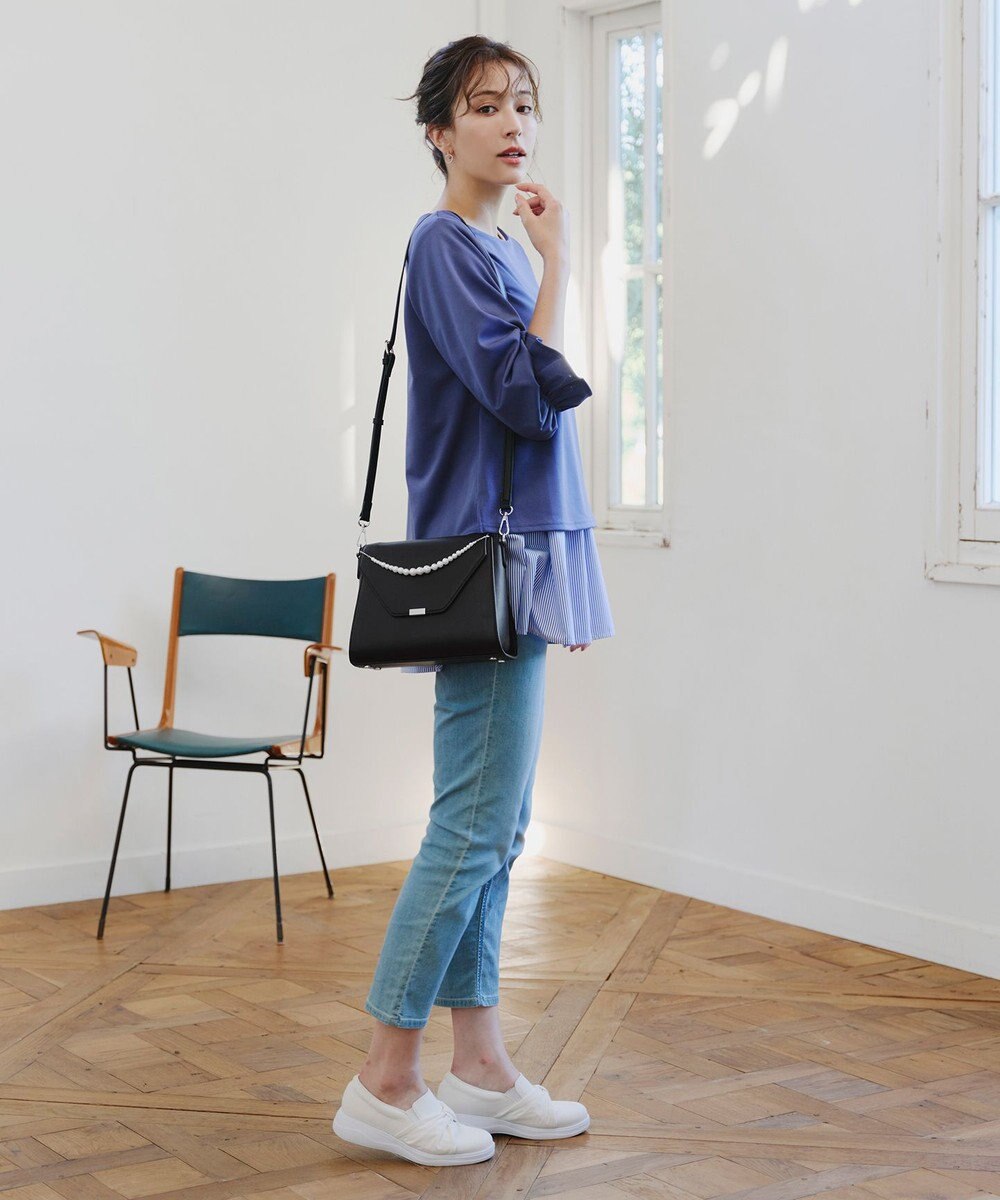 Tiaclasse 【安田美沙子さん着用・4way /2TYPEハンドル】パールチェーン付きハーフフォーマルミニバッグ 