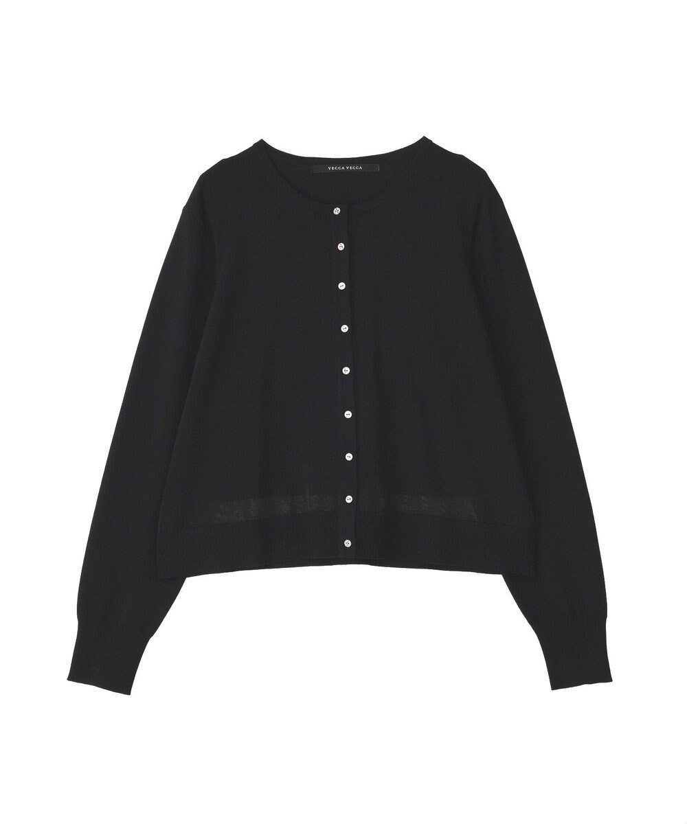 YECCA VECCA シアーMIXカーディガン 
