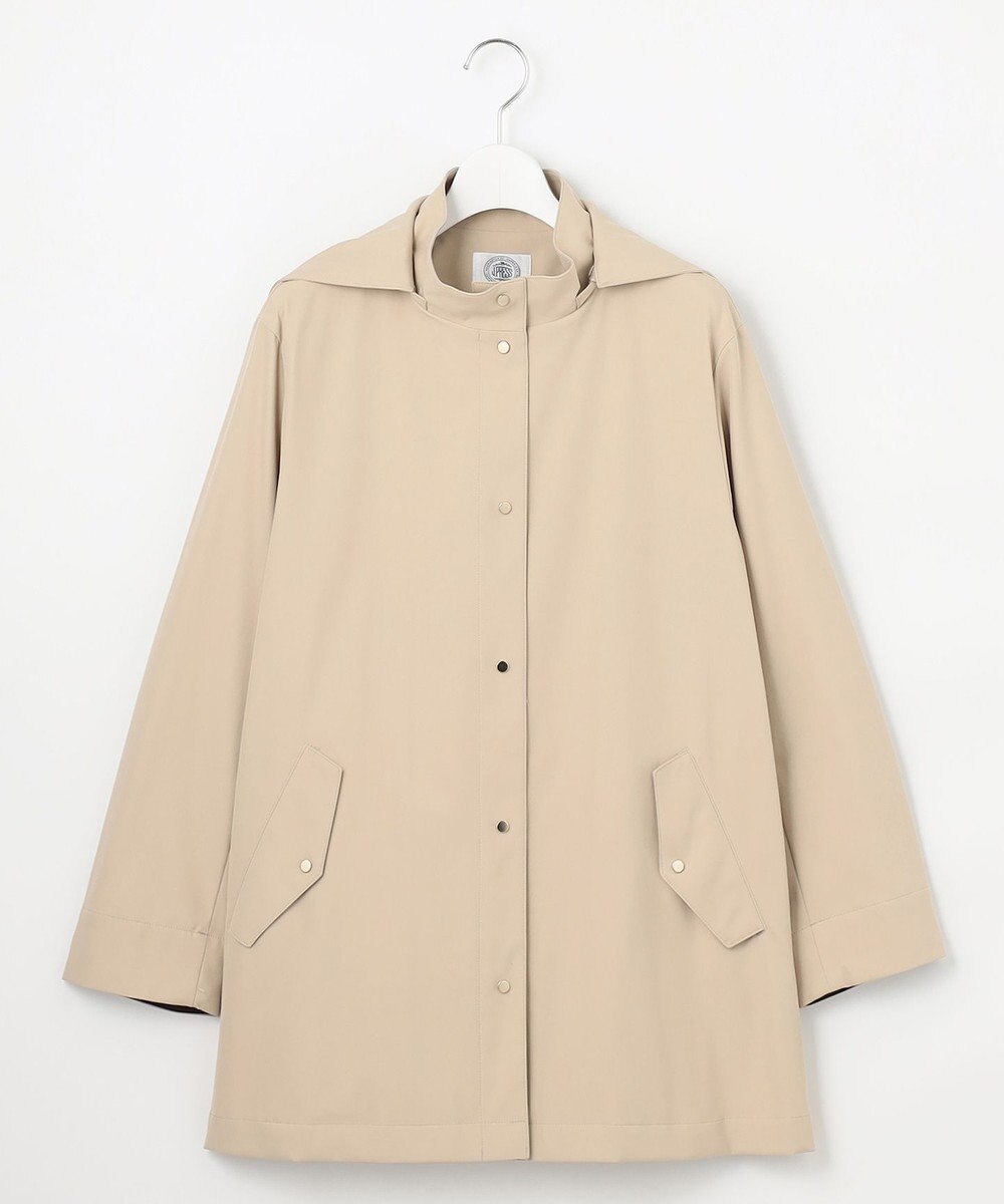 J.PRESS LADIES 【洗える・撥水】ドライツイルストレッチ フーディ アウター 