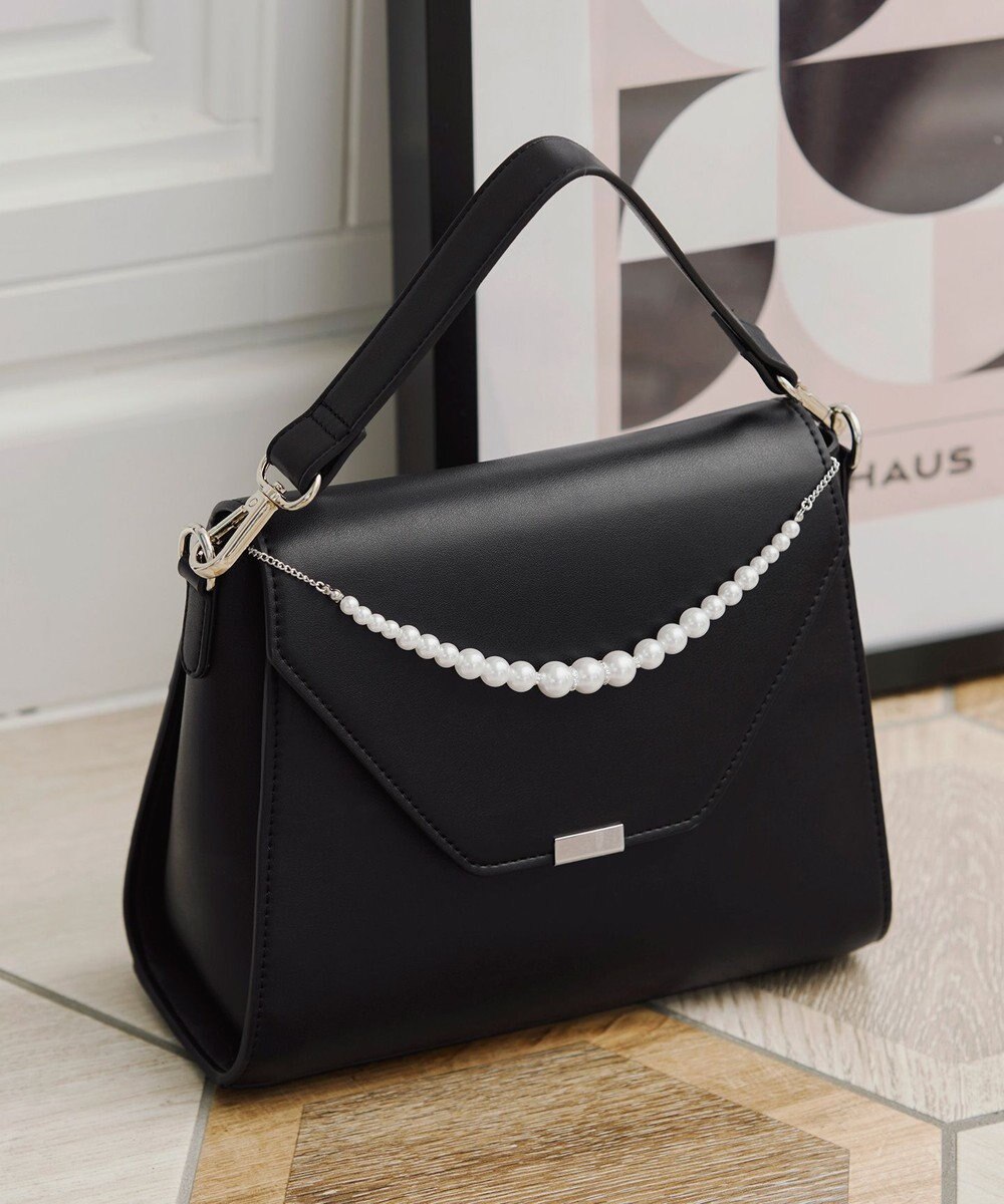 Tiaclasse 【安田美沙子さん着用・4way /2TYPEハンドル】パールチェーン付きハーフフォーマルミニバッグ 