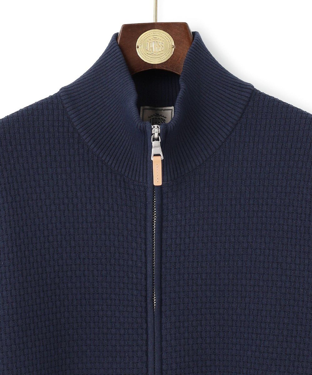 J.PRESS MEN 【High twist links】フルジップカーディガン 
