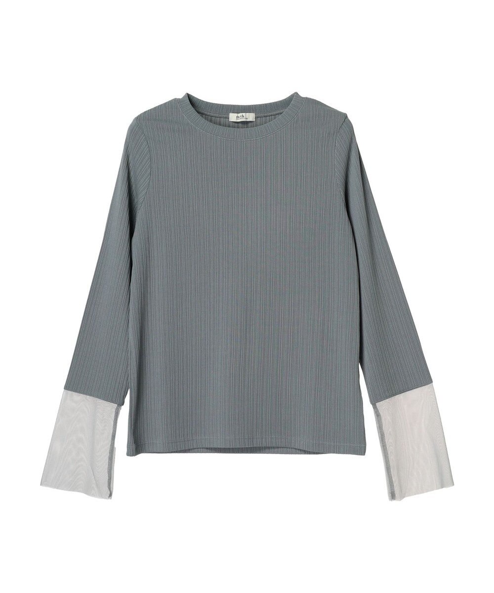 earth music&ecology 袖シアープルオーバー 