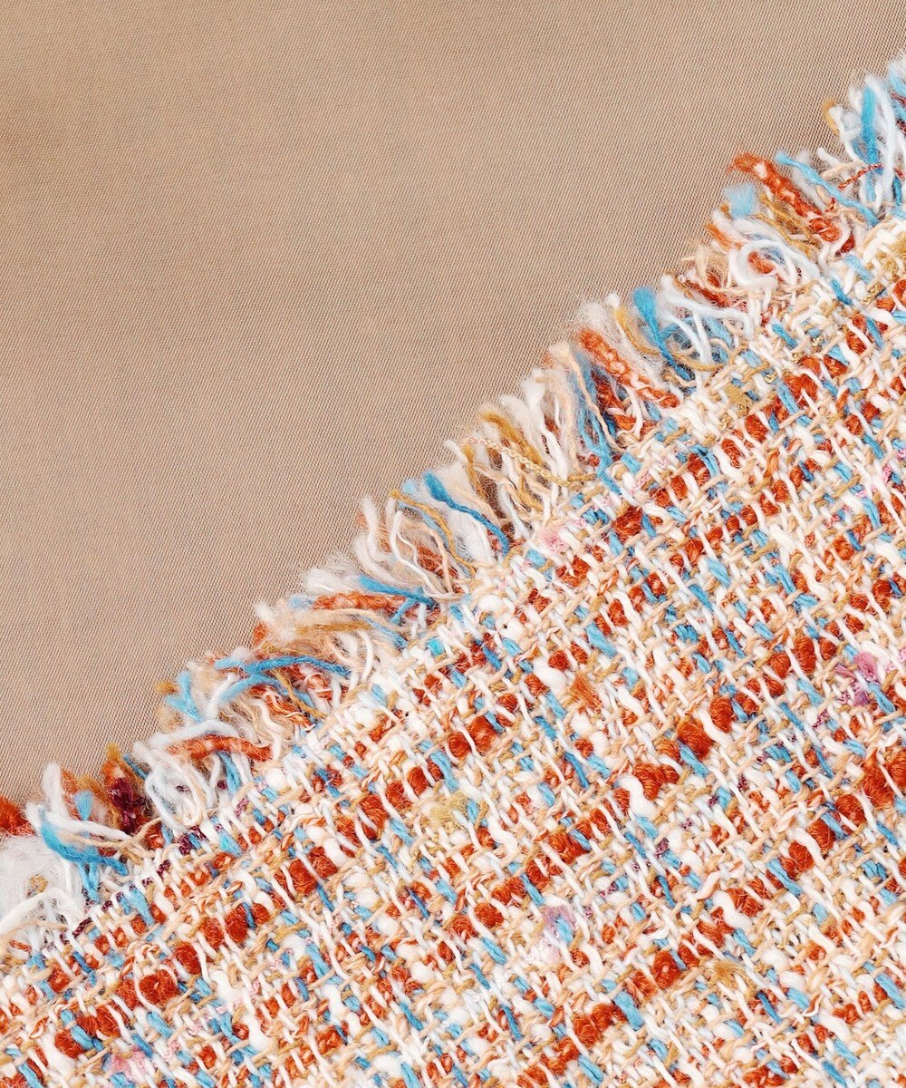 23区 L GIOLICAツイード ノーカラー ボタン ジャケット 