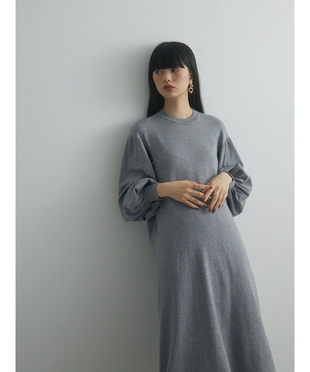 Green Parks armonia. 袖ボリュームニットワンピース 