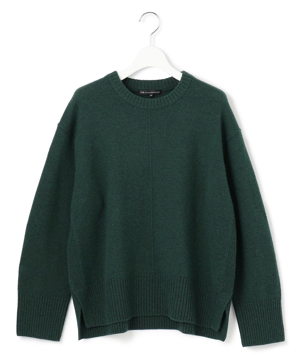 23区 【洗える】カシミヤブレンド クルーネック ニット 