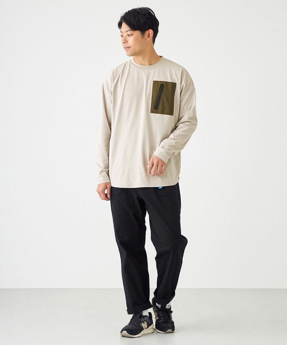 SHARE PARK MENS 【UVカット・吸水速乾・ストレッチ・軽量 】ＺＩＰポケットＴシャツ（L・XLサイズ） 