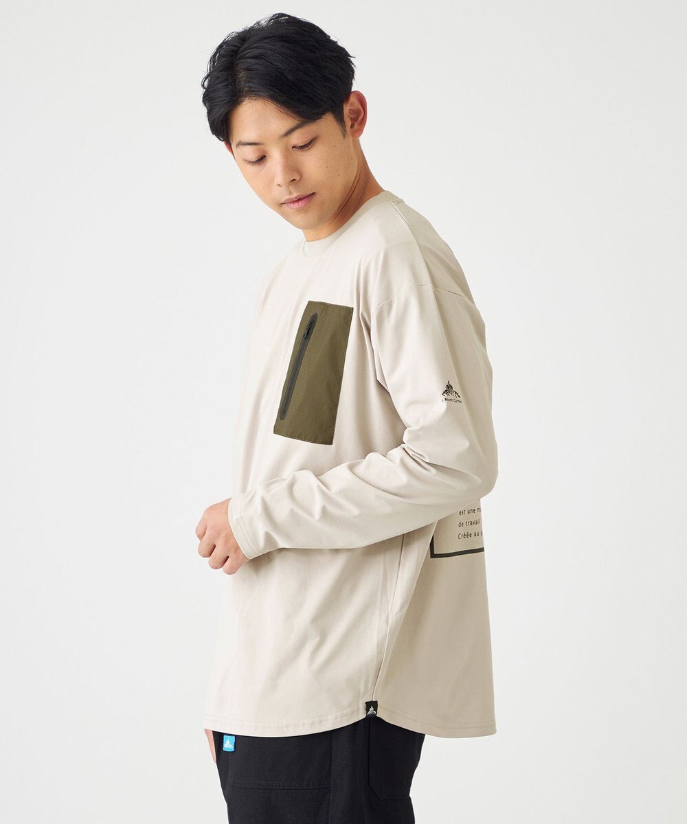 SHARE PARK MENS 【UVカット・吸水速乾・ストレッチ・軽量 】ＺＩＰポケットＴシャツ（L・XLサイズ） 