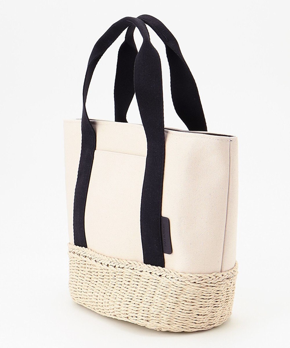 LA BAGAGERIE 【maison vert】 【ペーパー素材・撥水キャンバス】キャンバスコンビかごバッグ 