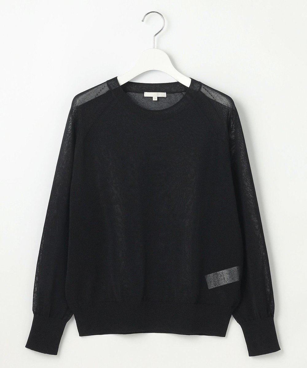 自由区 【洗える】シアーアセテート ニット 