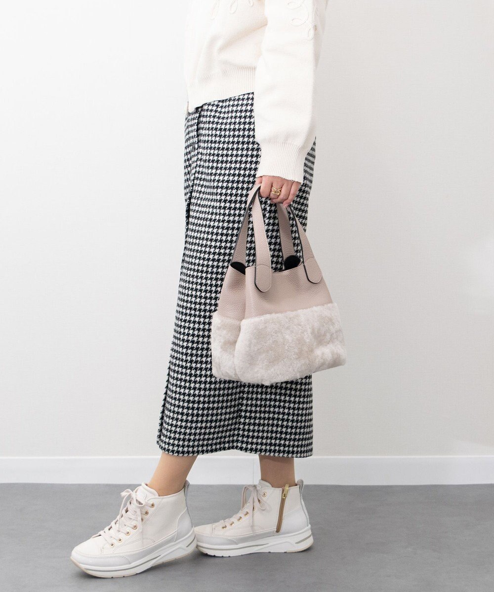 INTER-CHAUSSURES 【RIPANI】ムートンコンビハンドバッグ 