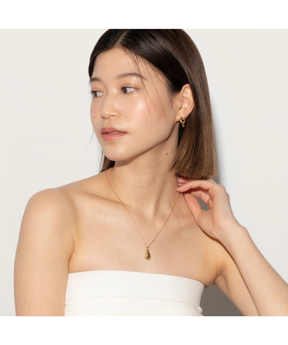 blancotokyo 【金属アレルギー対応】ニュアンスフープピアス Almond 