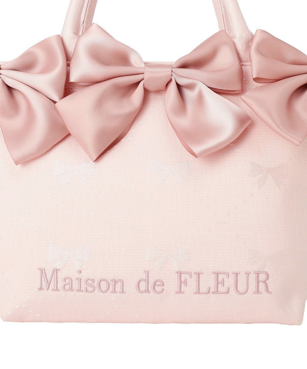 Maison de FLEUR リボンジャカード2Wayミニトートバッグ 