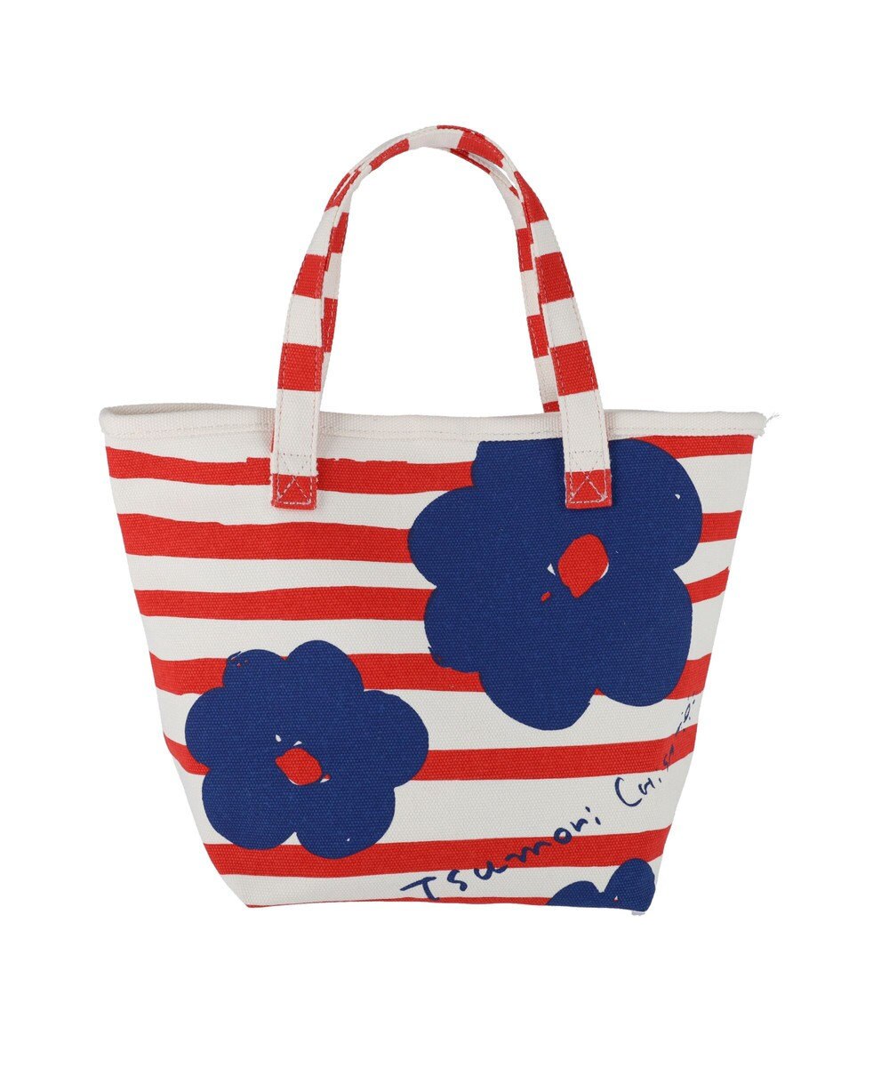 tsumori chisato CARRY フラワーボーダー ハンドバッグ 手提げ 花柄 ボーダー 