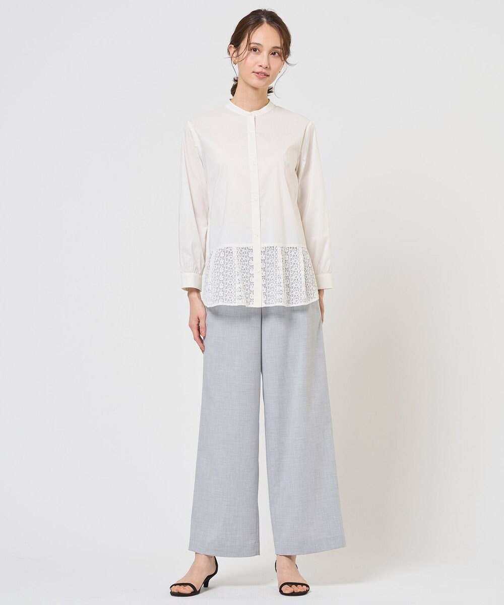 J.PRESS LADIES S トロピカルストレッチ ワイド パンツ 