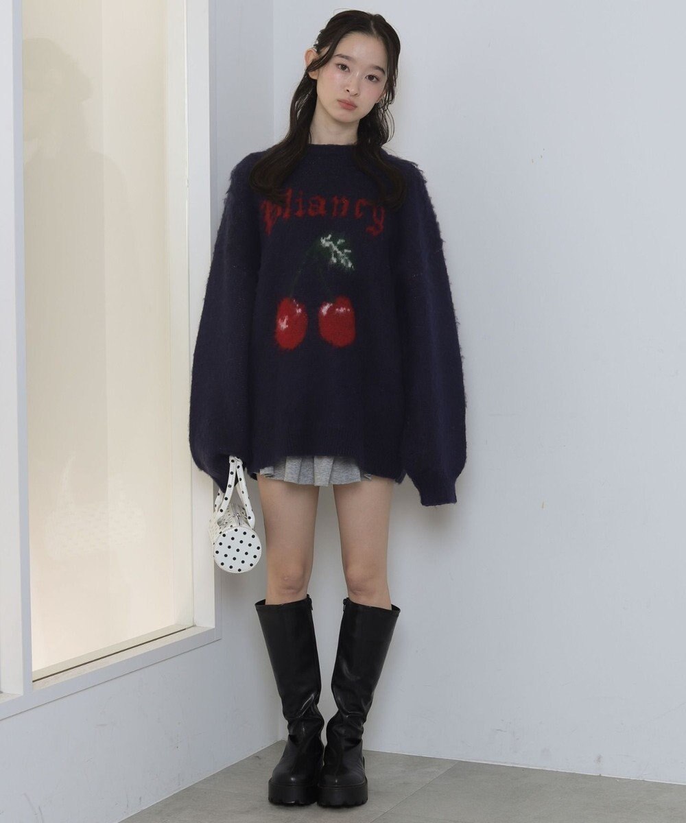 WEGO シャギーグラフィックニットBIGプルオーバー 