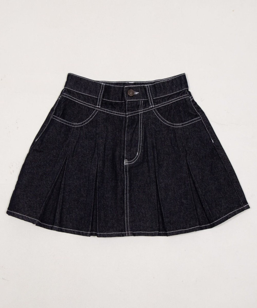 WEGO デニムプリーツミニスカート 